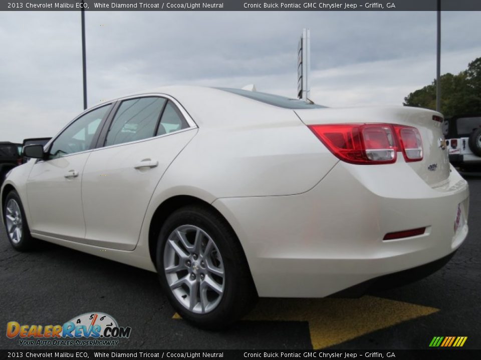 2013 Chevrolet Malibu ECO White Diamond Tricoat / Cocoa/Light Neutral Photo #5
