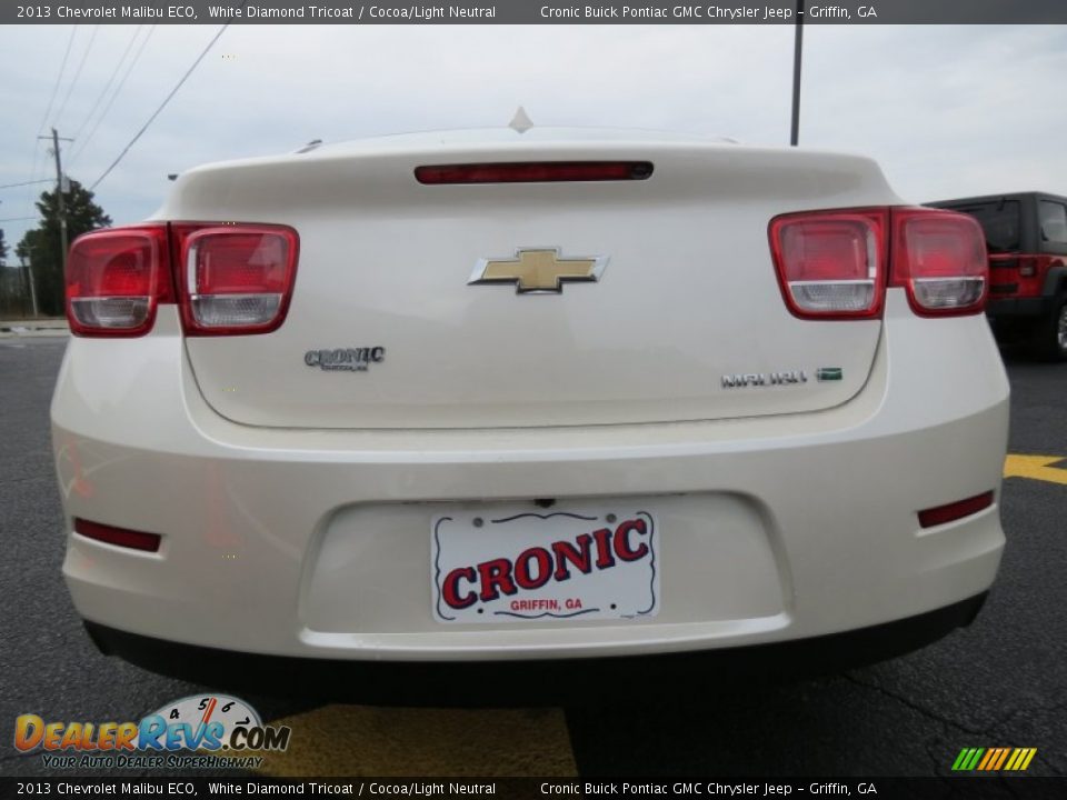 2013 Chevrolet Malibu ECO White Diamond Tricoat / Cocoa/Light Neutral Photo #6