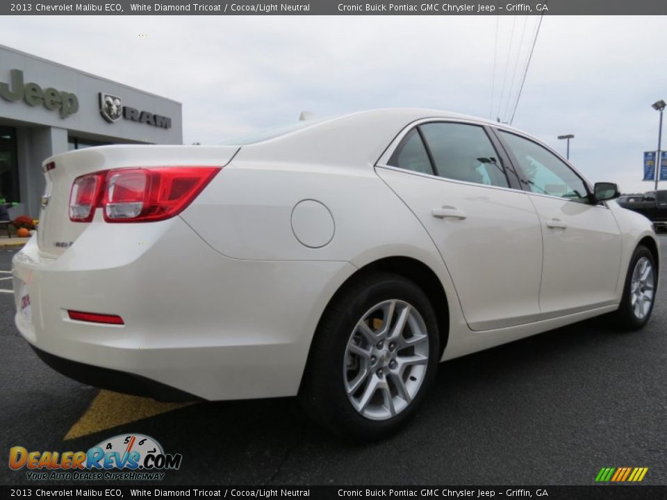 2013 Chevrolet Malibu ECO White Diamond Tricoat / Cocoa/Light Neutral Photo #7