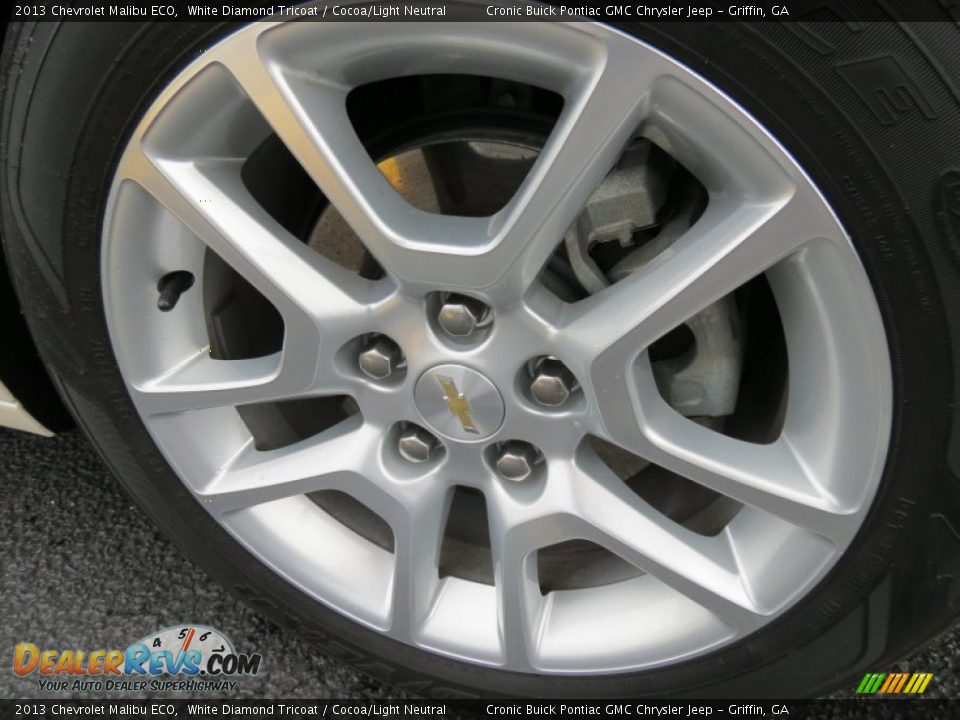 2013 Chevrolet Malibu ECO White Diamond Tricoat / Cocoa/Light Neutral Photo #9