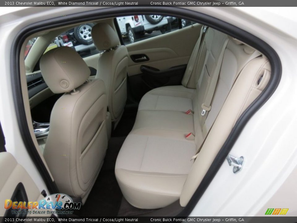 2013 Chevrolet Malibu ECO White Diamond Tricoat / Cocoa/Light Neutral Photo #13