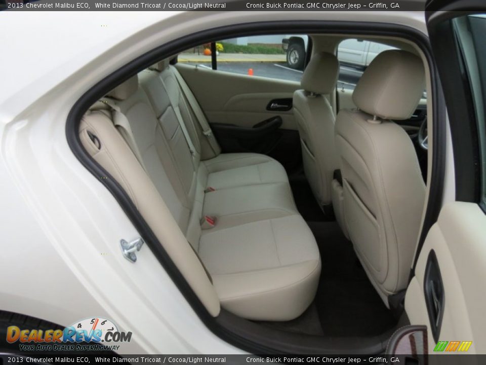 2013 Chevrolet Malibu ECO White Diamond Tricoat / Cocoa/Light Neutral Photo #14