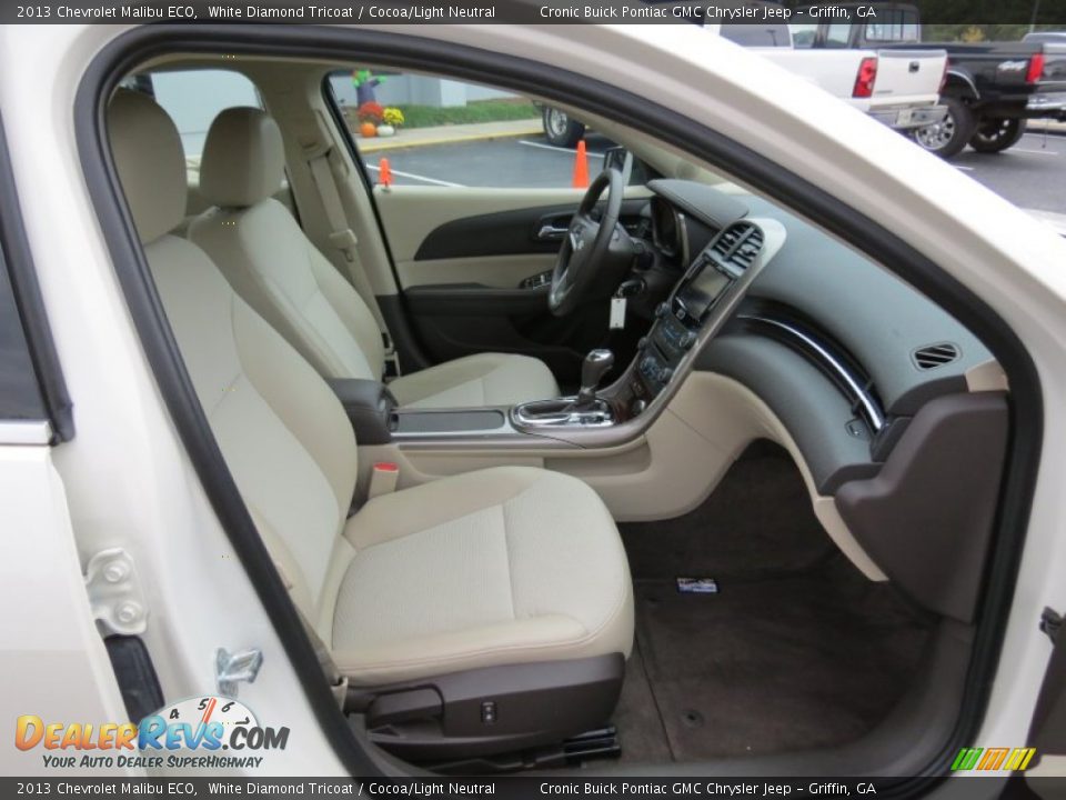2013 Chevrolet Malibu ECO White Diamond Tricoat / Cocoa/Light Neutral Photo #15