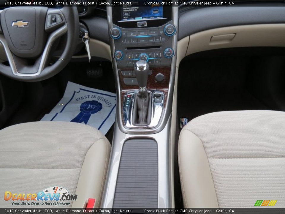 2013 Chevrolet Malibu ECO White Diamond Tricoat / Cocoa/Light Neutral Photo #18