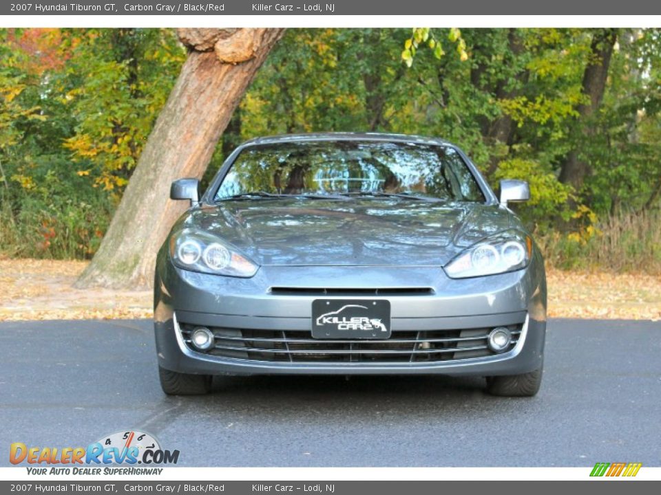 2007 Hyundai Tiburon GT Carbon Gray / Black/Red Photo #2