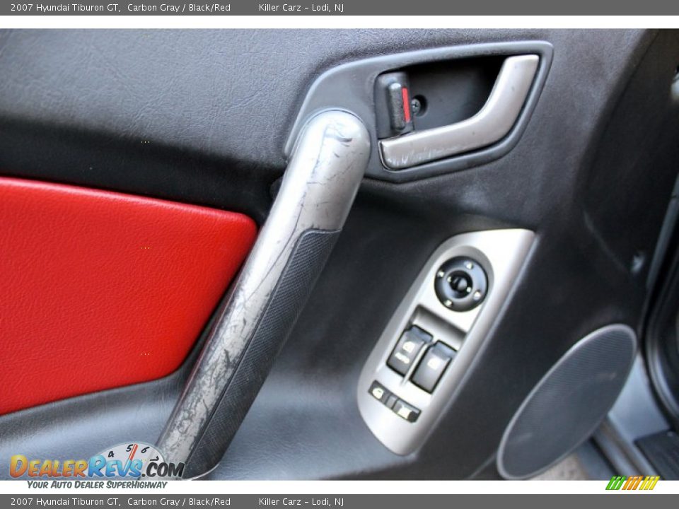 2007 Hyundai Tiburon GT Carbon Gray / Black/Red Photo #12