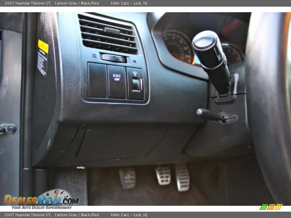 2007 Hyundai Tiburon GT Carbon Gray / Black/Red Photo #17