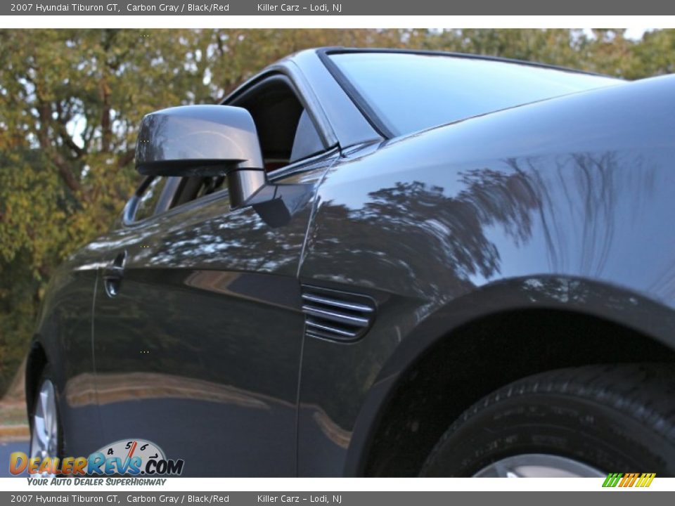 2007 Hyundai Tiburon GT Carbon Gray / Black/Red Photo #29