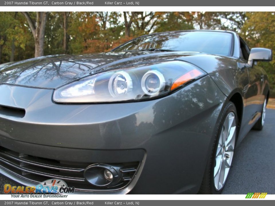 2007 Hyundai Tiburon GT Carbon Gray / Black/Red Photo #30