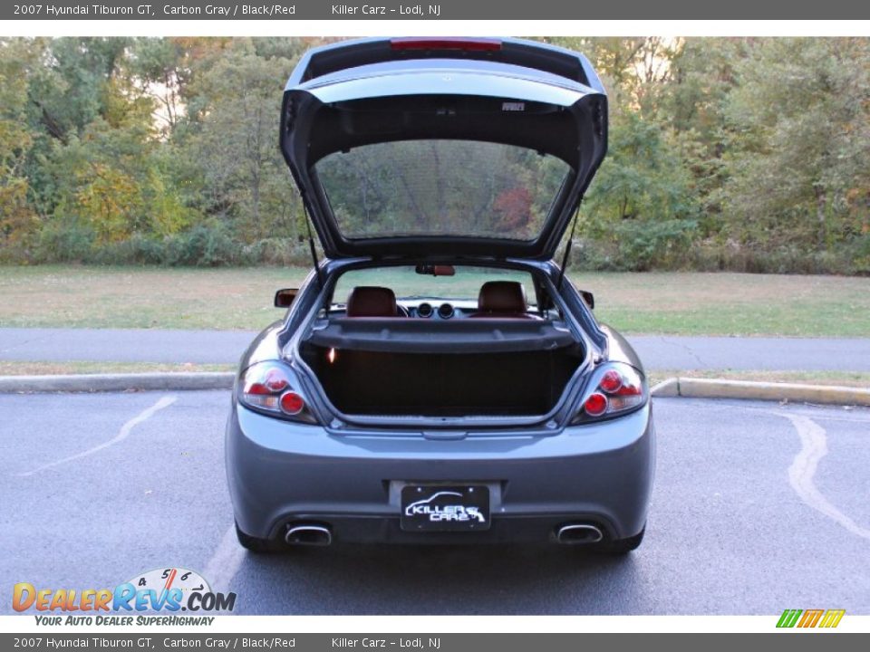 2007 Hyundai Tiburon GT Carbon Gray / Black/Red Photo #34