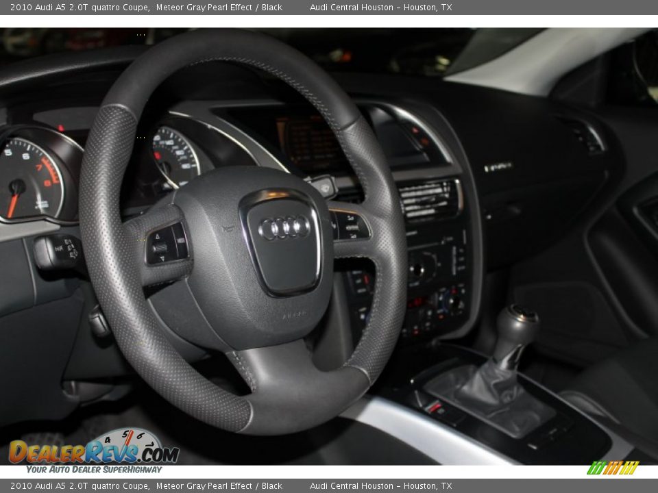 2010 Audi A5 2.0T quattro Coupe Meteor Gray Pearl Effect / Black Photo #12
