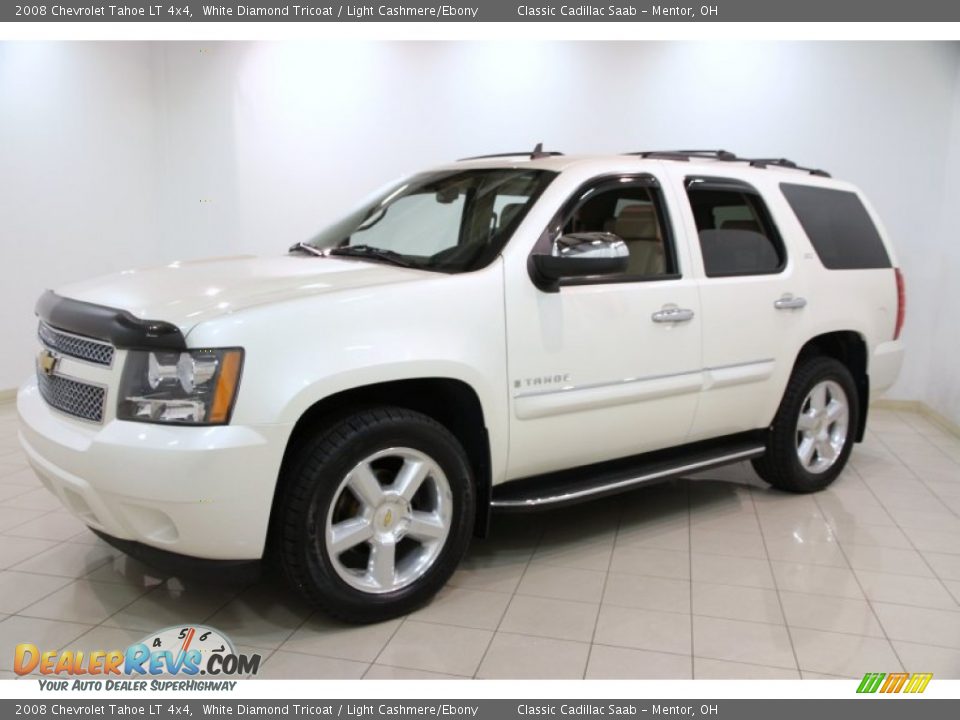 2008 Chevrolet Tahoe LT 4x4 White Diamond Tricoat / Light Cashmere/Ebony Photo #3