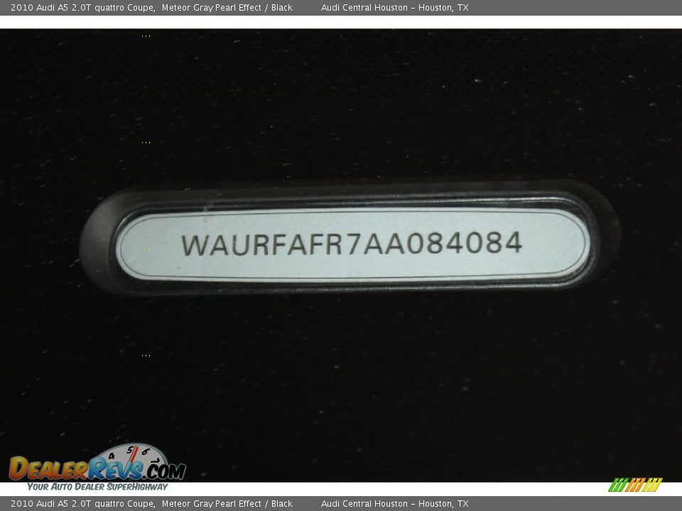 2010 Audi A5 2.0T quattro Coupe Meteor Gray Pearl Effect / Black Photo #31