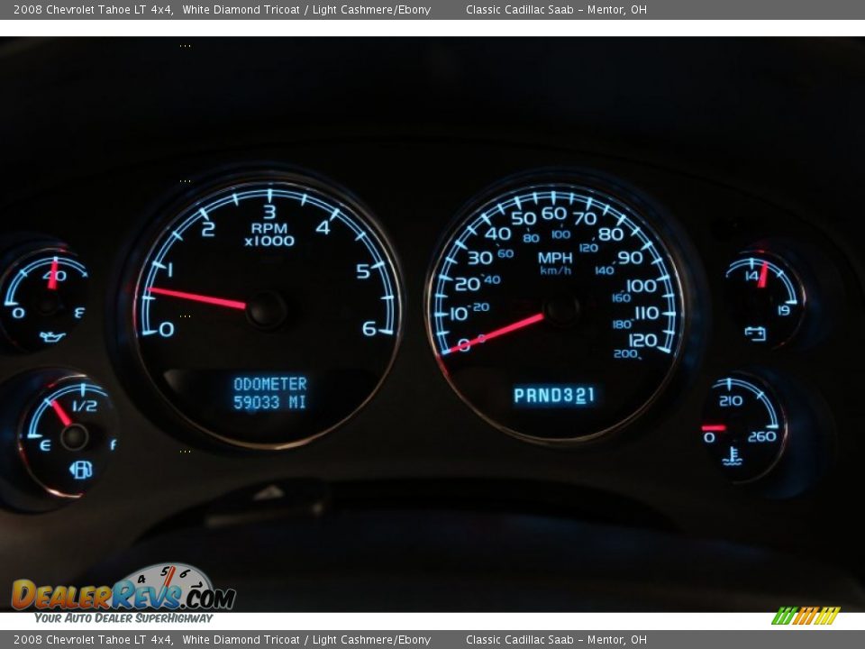 2008 Chevrolet Tahoe LT 4x4 White Diamond Tricoat / Light Cashmere/Ebony Photo #9