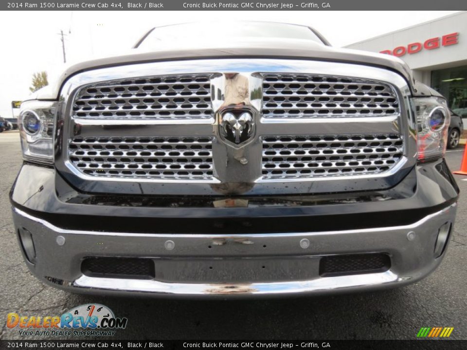 2014 Ram 1500 Laramie Crew Cab 4x4 Black / Black Photo #2