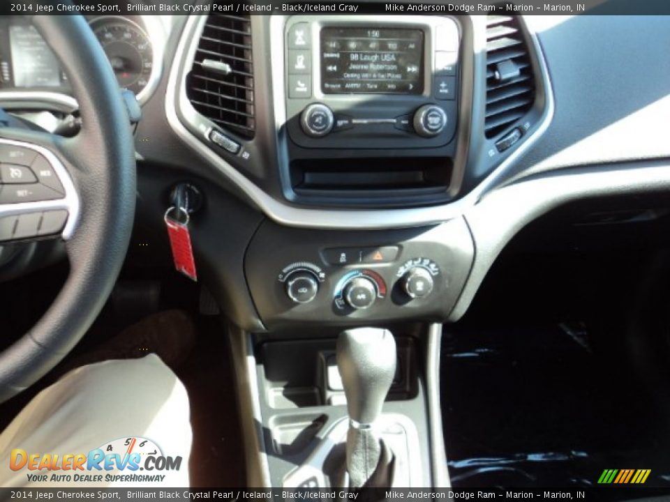 2014 Jeep Cherokee Sport Brilliant Black Crystal Pearl / Iceland - Black/Iceland Gray Photo #6