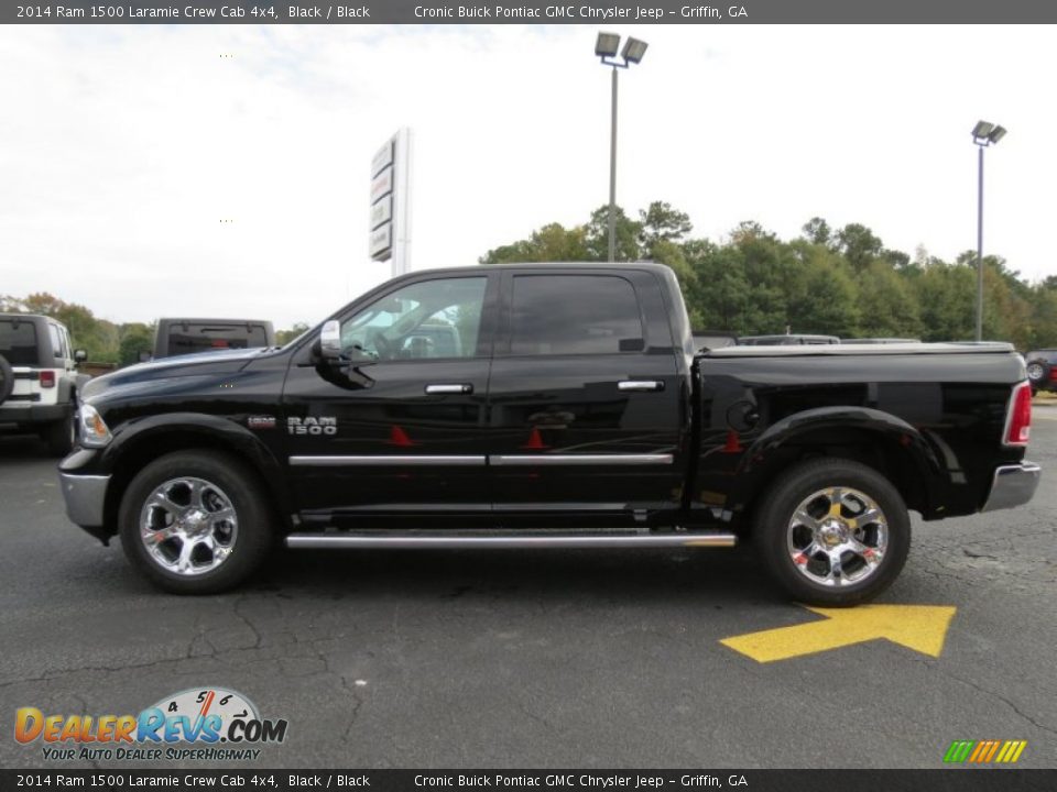 2014 Ram 1500 Laramie Crew Cab 4x4 Black / Black Photo #5