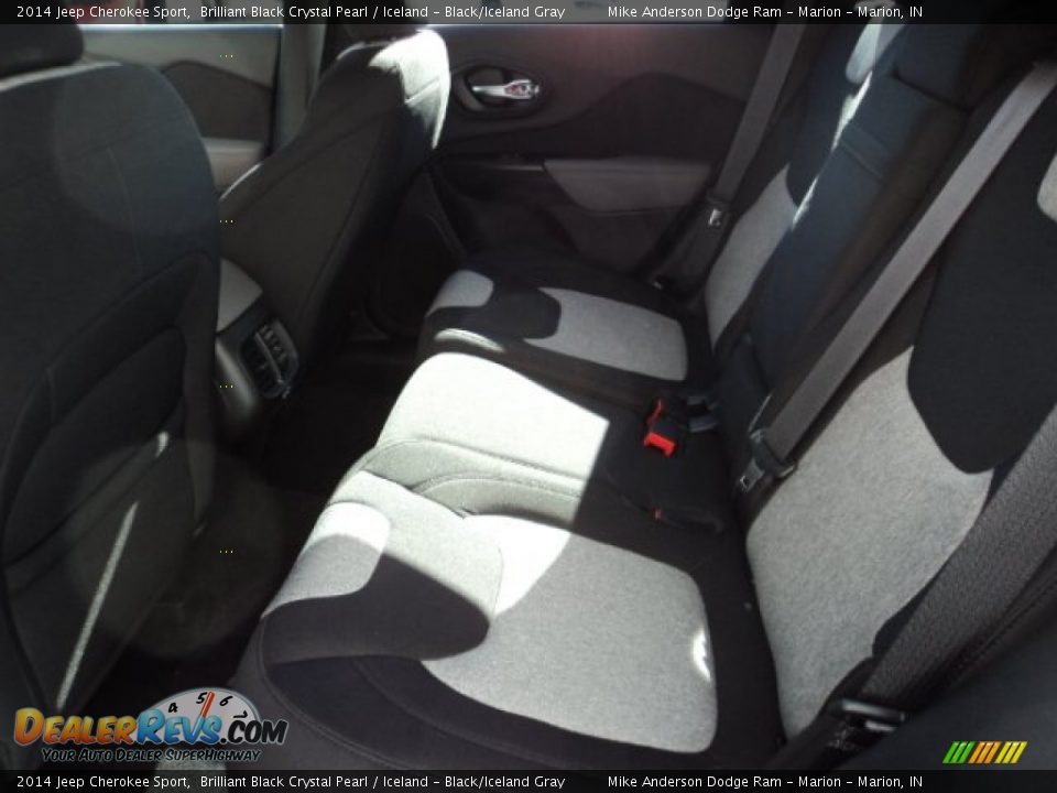 2014 Jeep Cherokee Sport Brilliant Black Crystal Pearl / Iceland - Black/Iceland Gray Photo #8