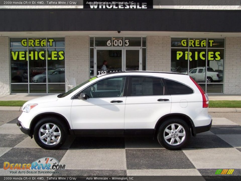 2009 Honda CR-V EX 4WD Taffeta White / Gray Photo #1
