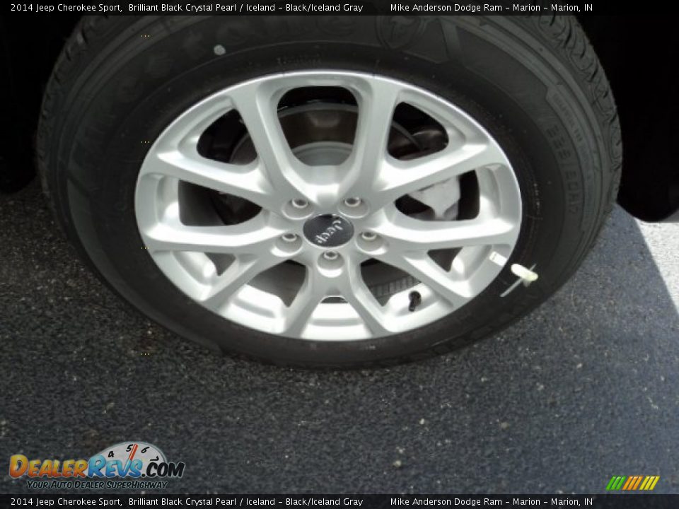 2014 Jeep Cherokee Sport Brilliant Black Crystal Pearl / Iceland - Black/Iceland Gray Photo #10