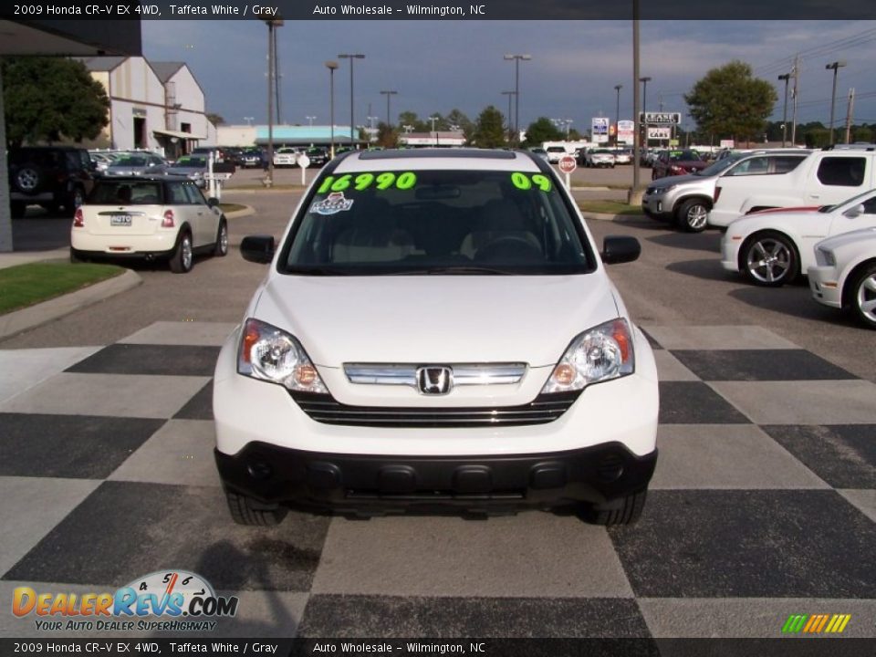 2009 Honda CR-V EX 4WD Taffeta White / Gray Photo #2