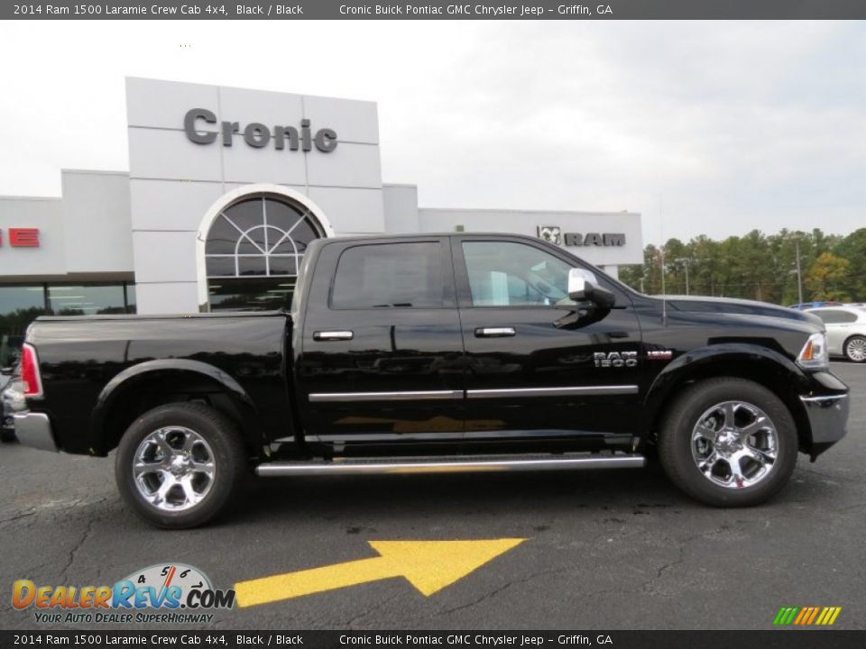 2014 Ram 1500 Laramie Crew Cab 4x4 Black / Black Photo #9
