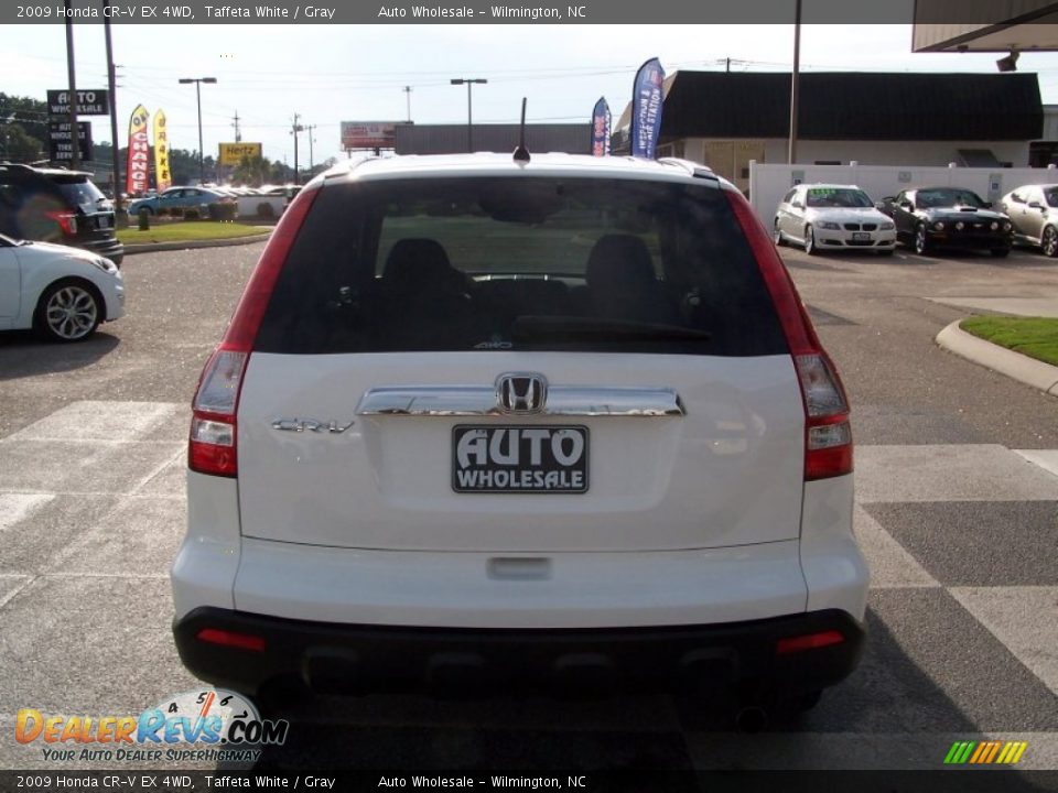 2009 Honda CR-V EX 4WD Taffeta White / Gray Photo #4