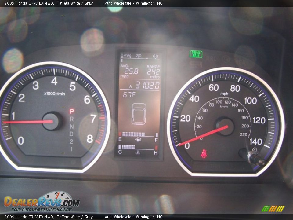 2009 Honda CR-V EX 4WD Taffeta White / Gray Photo #17