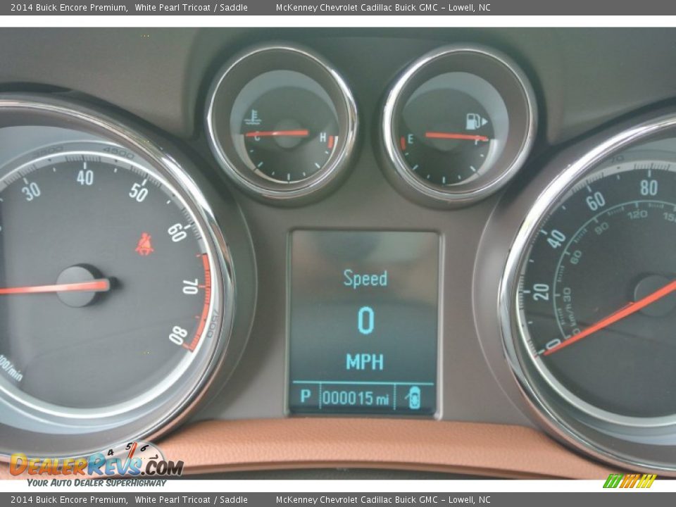 2014 Buick Encore Premium White Pearl Tricoat / Saddle Photo #14
