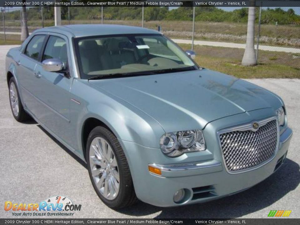 2009 Chrysler 300 C HEMI Heritage Edition Clearwater Blue Pearl / Medium Pebble Beige/Cream Photo #1