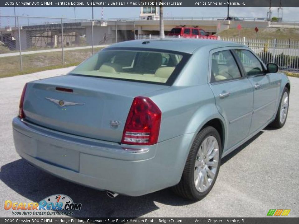 2009 Chrysler 300 C HEMI Heritage Edition Clearwater Blue Pearl / Medium Pebble Beige/Cream Photo #6