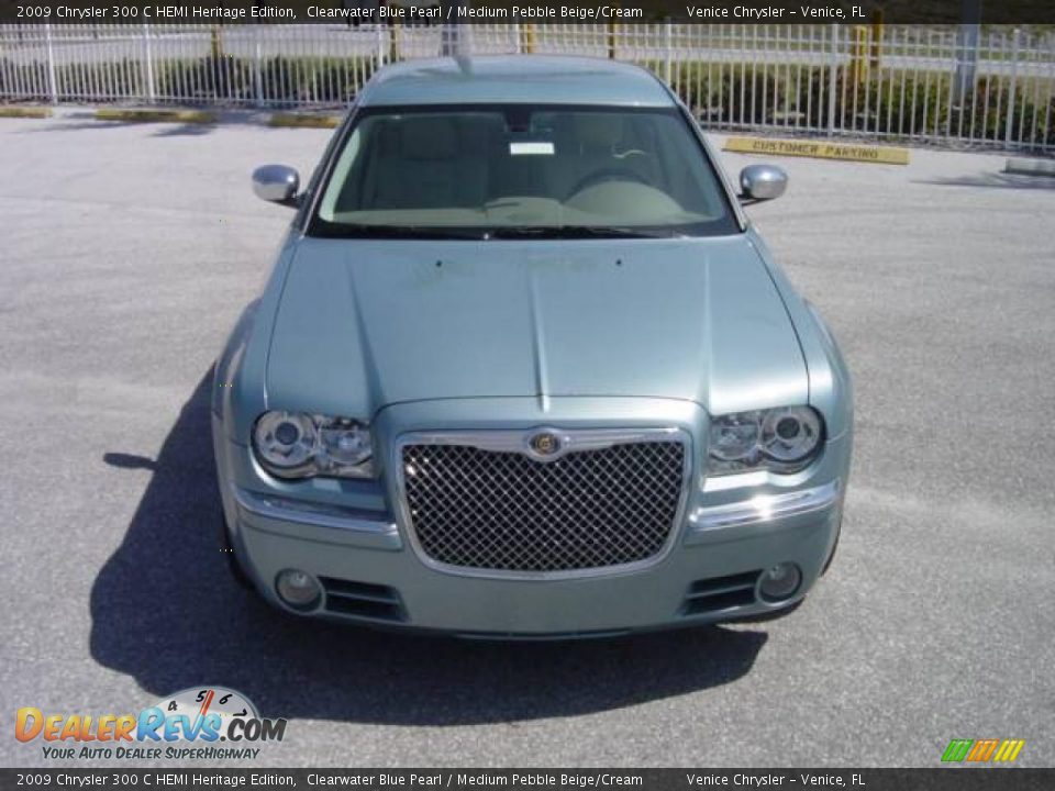 2009 Chrysler 300 C HEMI Heritage Edition Clearwater Blue Pearl / Medium Pebble Beige/Cream Photo #8