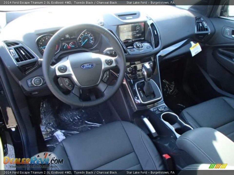 2014 Ford Escape Titanium 2.0L EcoBoost 4WD Tuxedo Black / Charcoal Black Photo #14
