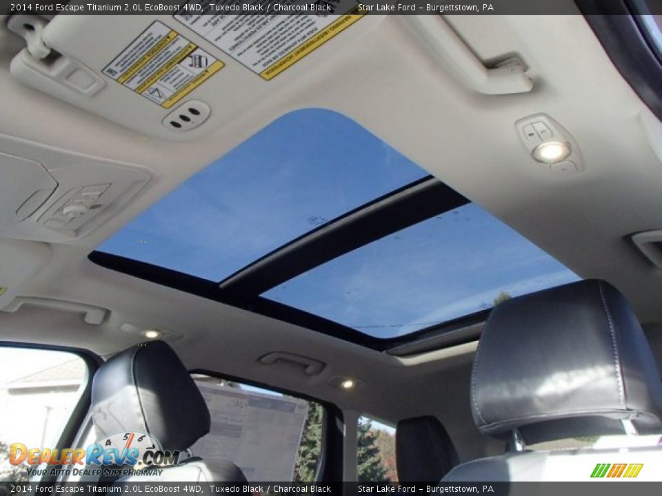 2014 Ford Escape Titanium 2.0L EcoBoost 4WD Tuxedo Black / Charcoal Black Photo #17