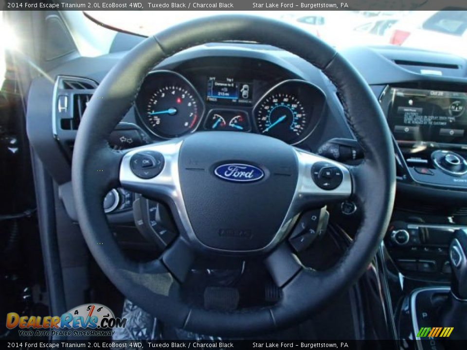 2014 Ford Escape Titanium 2.0L EcoBoost 4WD Tuxedo Black / Charcoal Black Photo #22