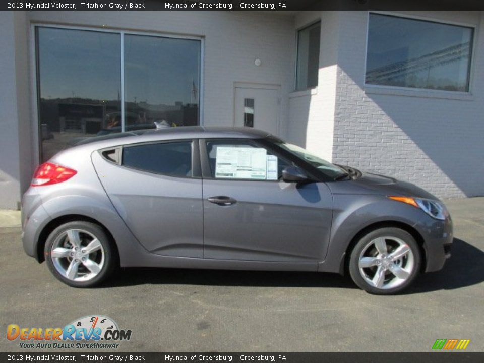 2013 Hyundai Veloster Triathlon Gray / Black Photo #2