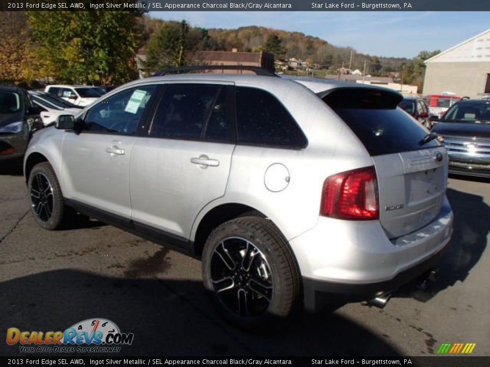 2013 Ford Edge SEL AWD Ingot Silver Metallic / SEL Appearance Charcoal Black/Gray Alcantara Photo #7