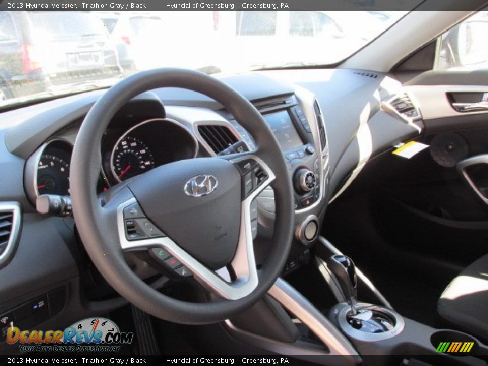 2013 Hyundai Veloster Triathlon Gray / Black Photo #10