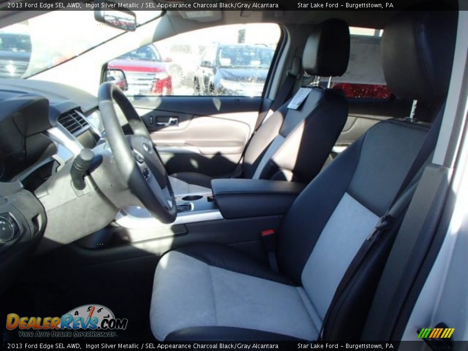 2013 Ford Edge SEL AWD Ingot Silver Metallic / SEL Appearance Charcoal Black/Gray Alcantara Photo #11