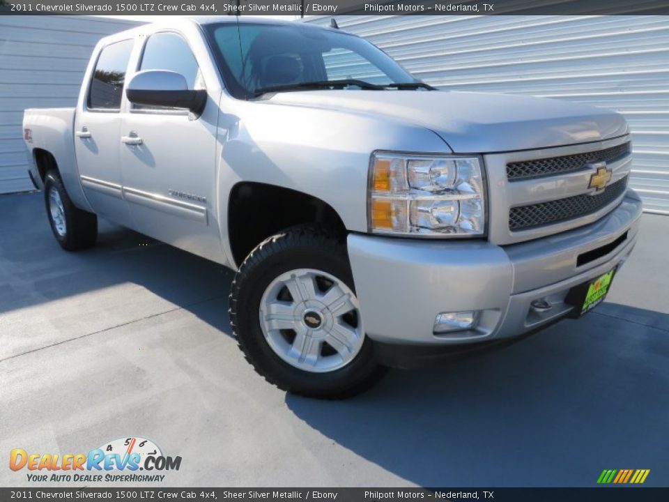 2011 Chevrolet Silverado 1500 LTZ Crew Cab 4x4 Sheer Silver Metallic / Ebony Photo #1
