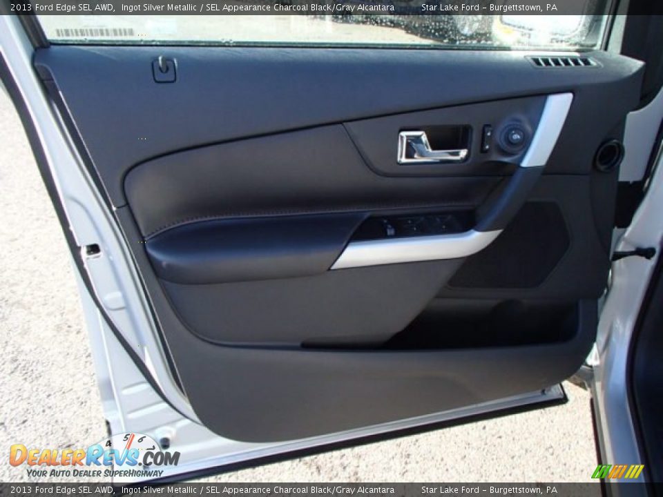 2013 Ford Edge SEL AWD Ingot Silver Metallic / SEL Appearance Charcoal Black/Gray Alcantara Photo #12