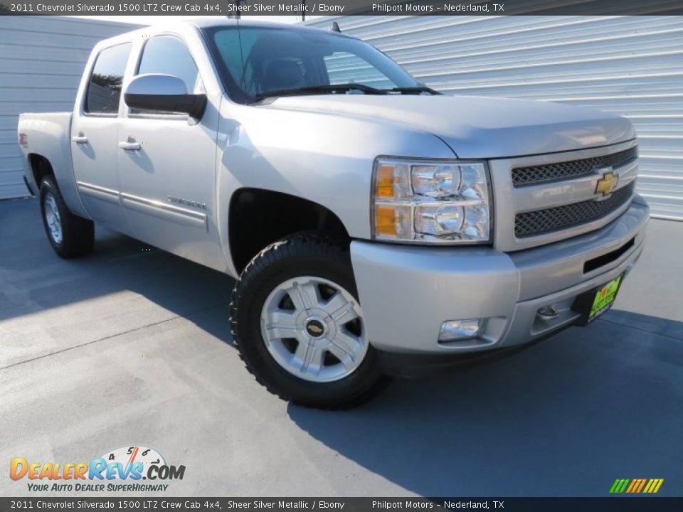 2011 Chevrolet Silverado 1500 LTZ Crew Cab 4x4 Sheer Silver Metallic / Ebony Photo #2