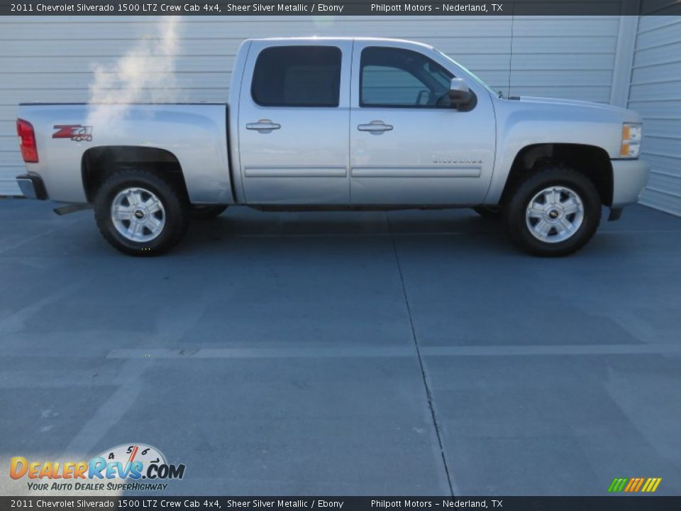 2011 Chevrolet Silverado 1500 LTZ Crew Cab 4x4 Sheer Silver Metallic / Ebony Photo #4