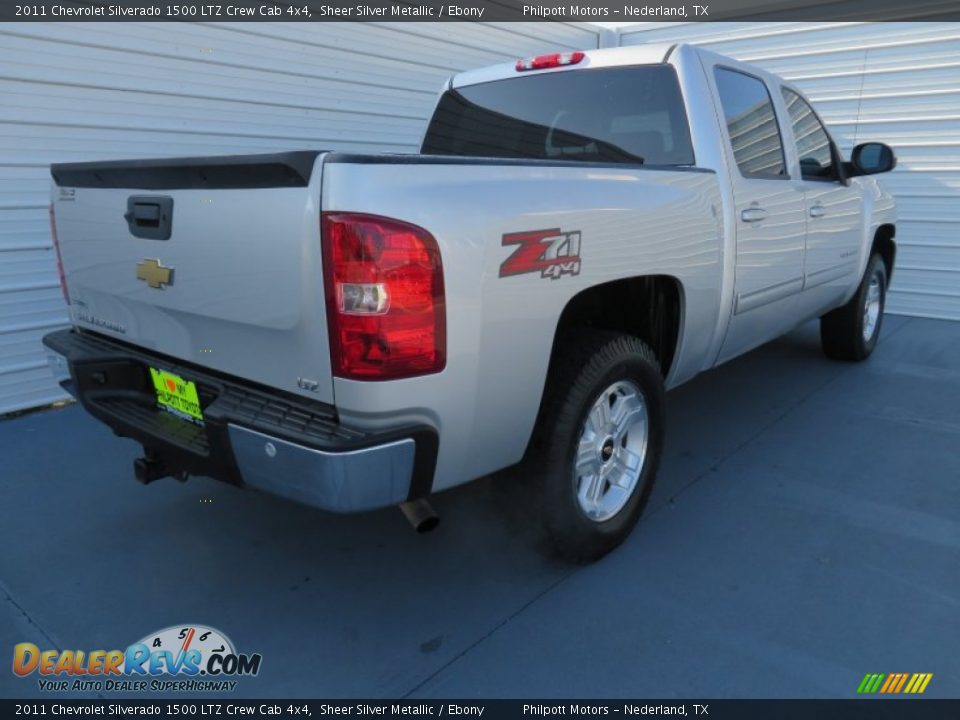 2011 Chevrolet Silverado 1500 LTZ Crew Cab 4x4 Sheer Silver Metallic / Ebony Photo #5