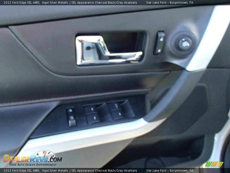 2013 Ford Edge SEL AWD Ingot Silver Metallic / SEL Appearance Charcoal Black/Gray Alcantara Photo #16