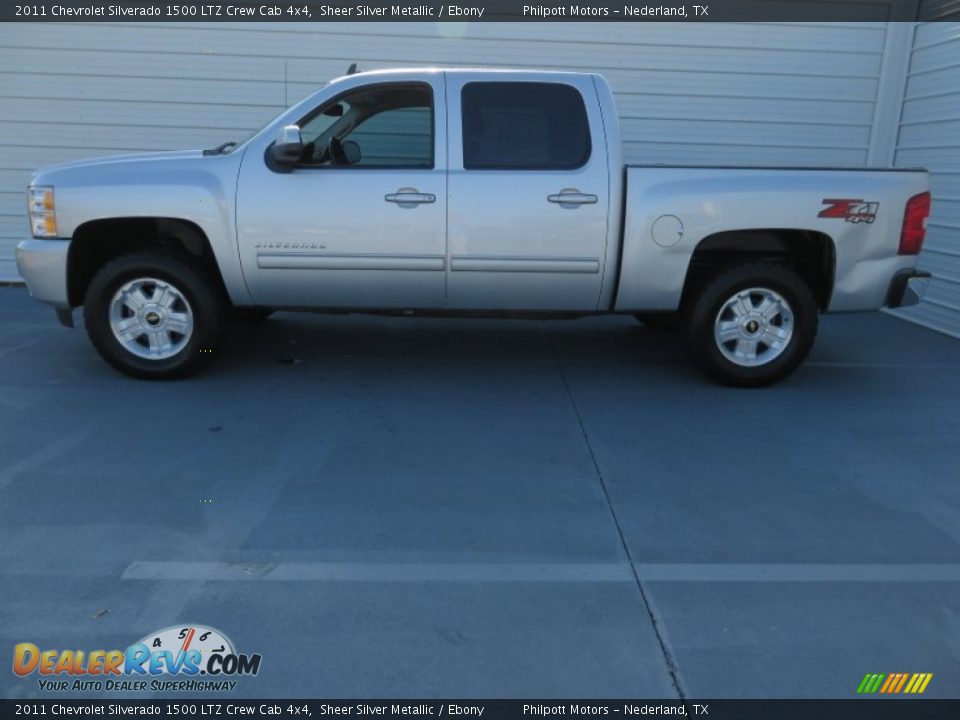 2011 Chevrolet Silverado 1500 LTZ Crew Cab 4x4 Sheer Silver Metallic / Ebony Photo #7