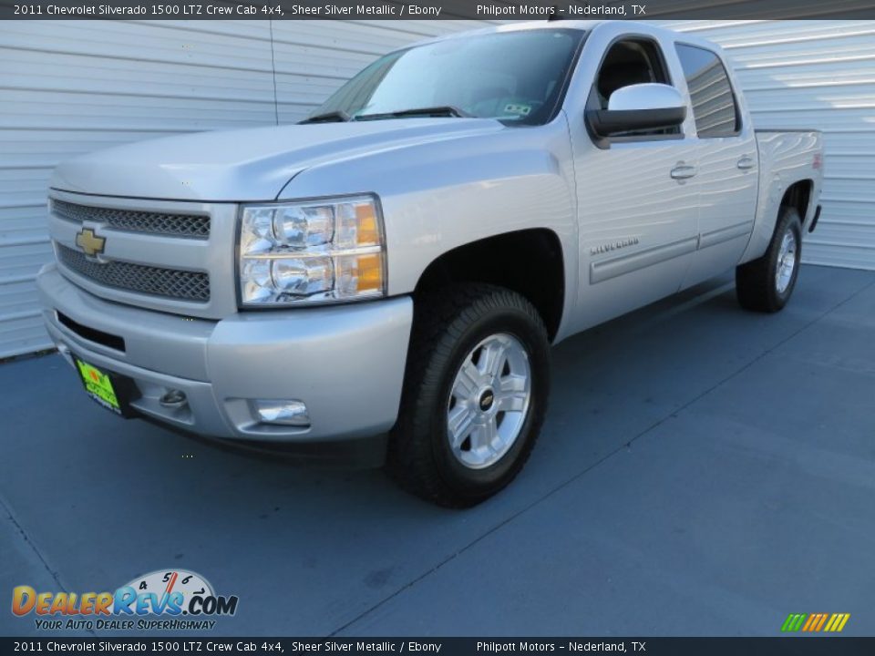 2011 Chevrolet Silverado 1500 LTZ Crew Cab 4x4 Sheer Silver Metallic / Ebony Photo #8