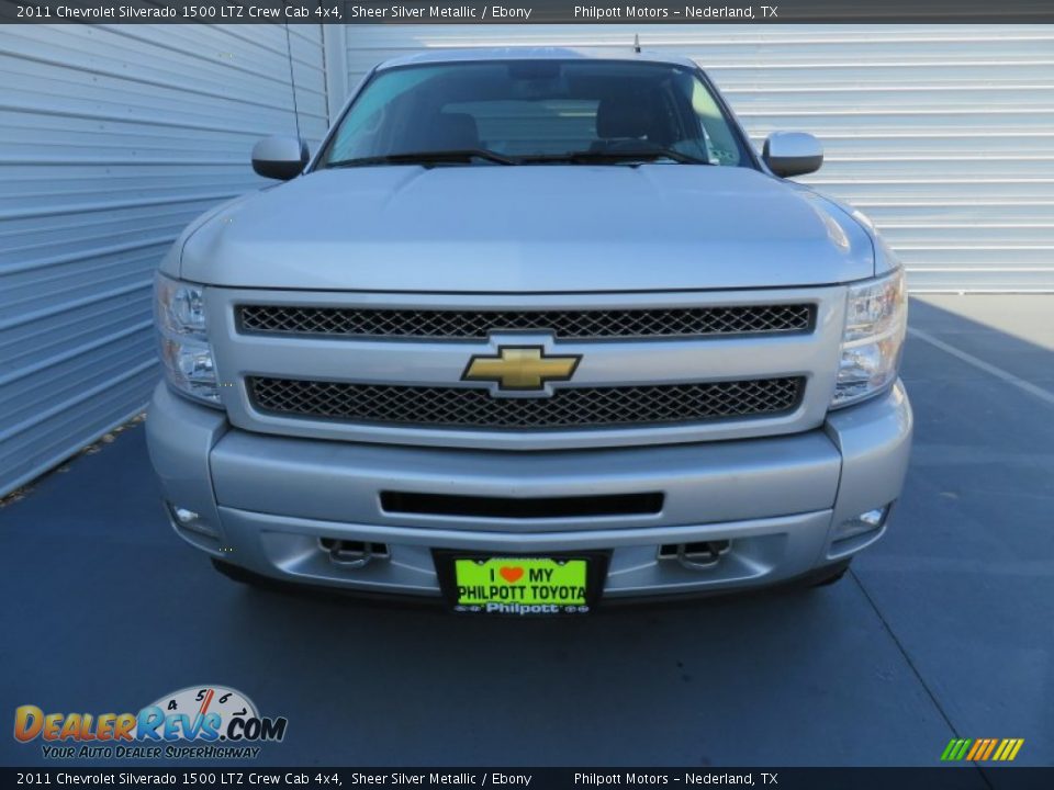 2011 Chevrolet Silverado 1500 LTZ Crew Cab 4x4 Sheer Silver Metallic / Ebony Photo #9