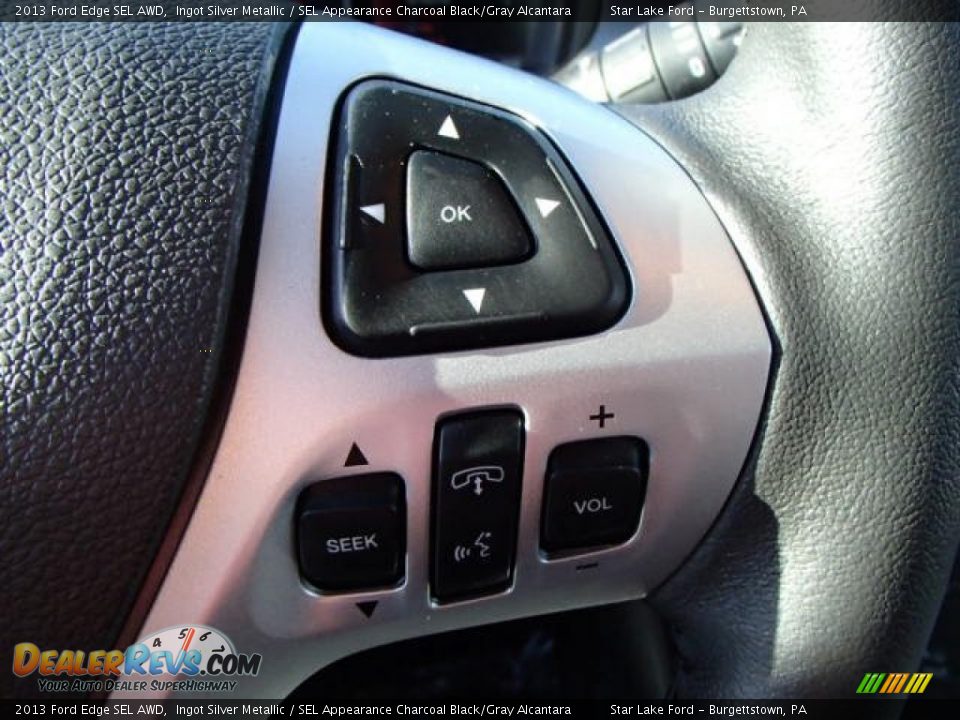 2013 Ford Edge SEL AWD Ingot Silver Metallic / SEL Appearance Charcoal Black/Gray Alcantara Photo #23