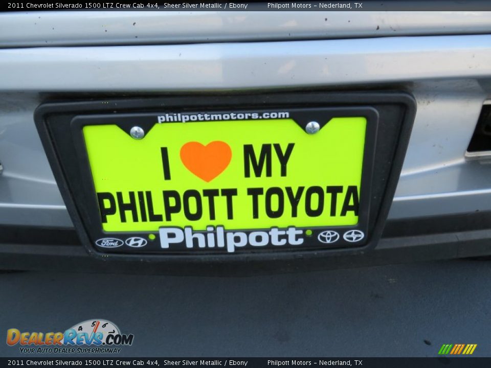 2011 Chevrolet Silverado 1500 LTZ Crew Cab 4x4 Sheer Silver Metallic / Ebony Photo #12